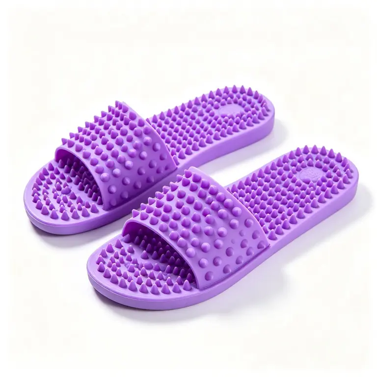 Pantuflas con Plantilla de Masaje de Acupresión con Estimulación de Púas Duras