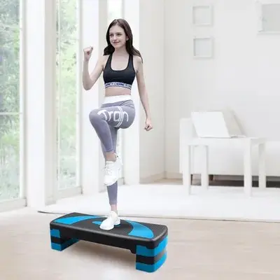Plataforma de step aeróbico ajustable para ejercicio fitness vista 3