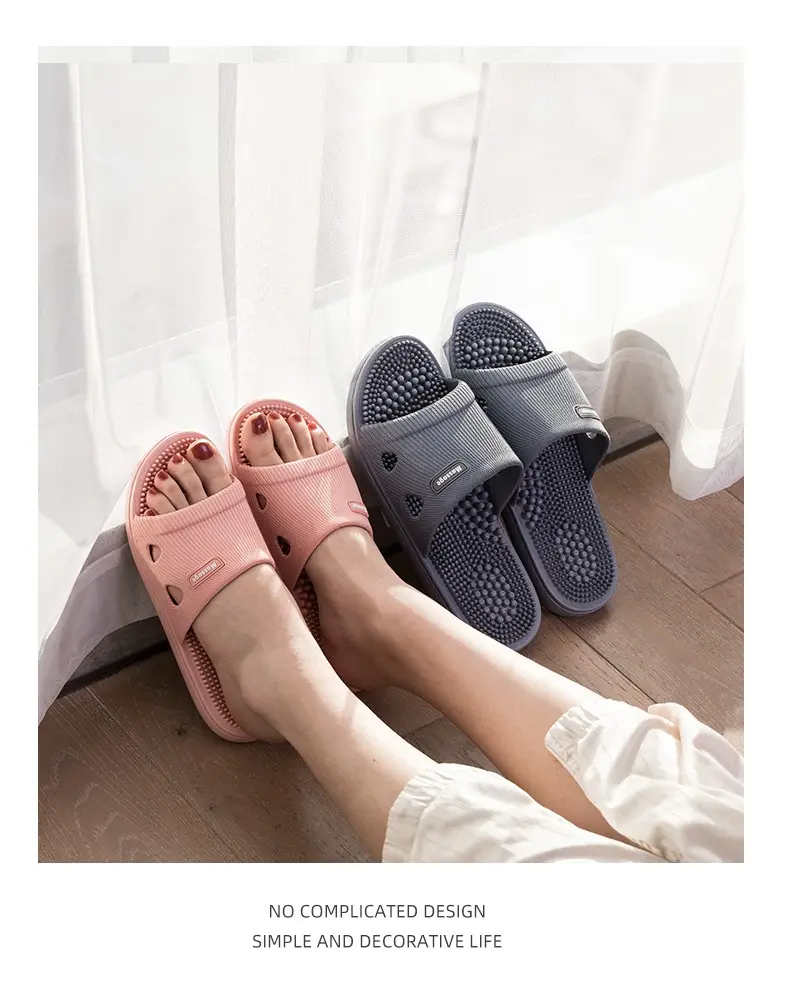 Nuevas Pantuflas de Masaje Hombre Mujer Casa Baño Antideslizantes Transpirables Pie Acupoin... vista 2