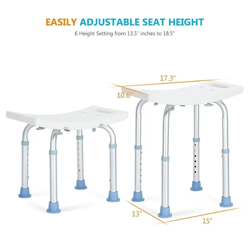 Assemblage sans Outils en Gros Hauteur Réglable Confortable Plastique Salle de Bain S... vue 2