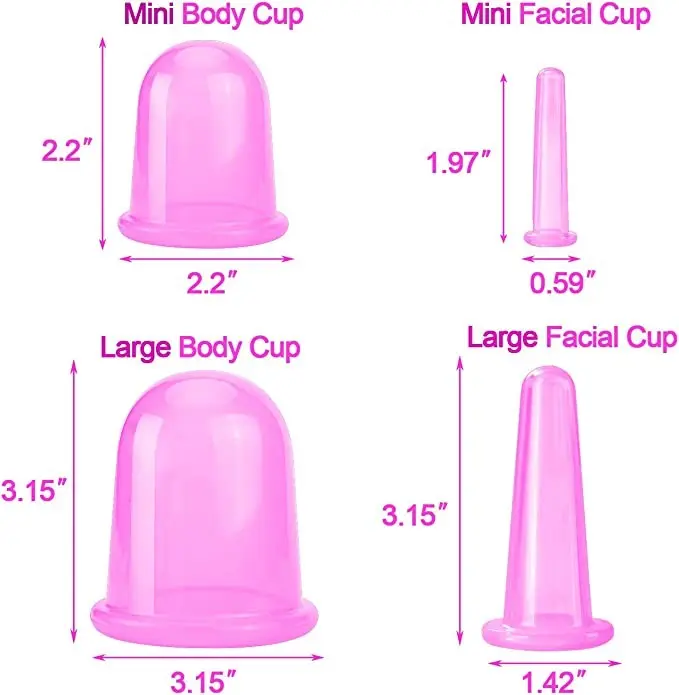Schröpftherapie-Sets 7 Größen Silikon Ansicht 2