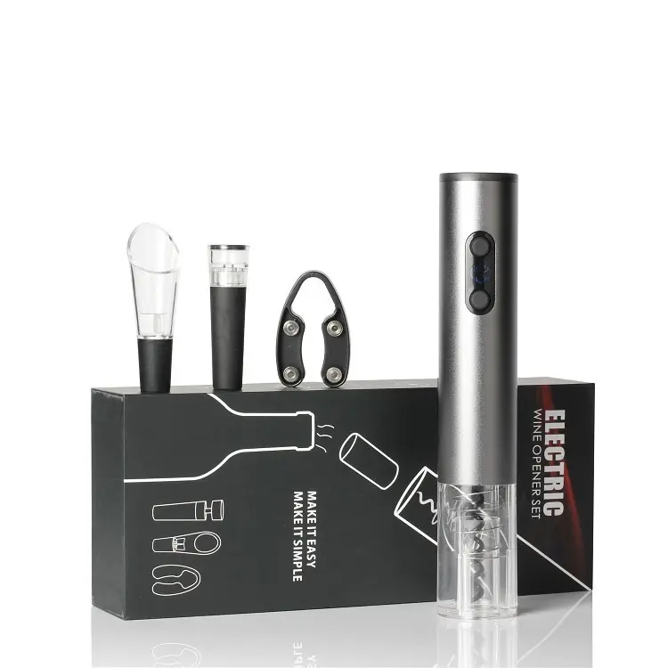 Ensemble d'Ouvre-Vin Électrique avec Coupe-Foil et Base de Charge vue 2
