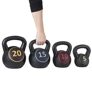 Juego de pesas rusas con estante entrenamiento de fuerza gimnasio en casa vista 2