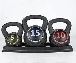 Juego de Pesas Rusas con Bastidor Entrenamiento de Fuerza Gimnasio en Casa vista 3
