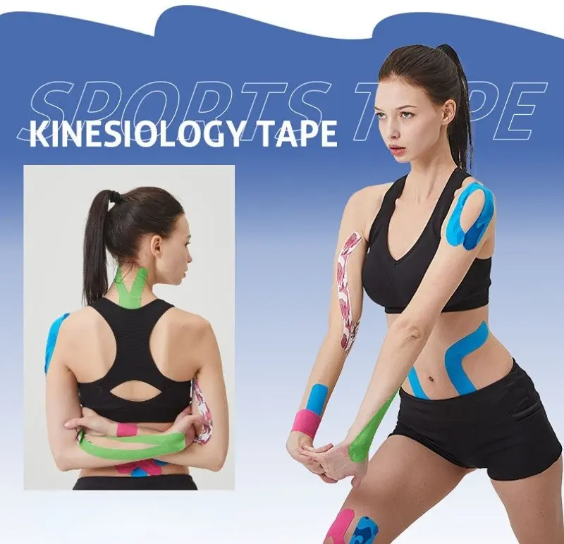 Cinta de kinesiología de color puro para soporte muscular vista 3