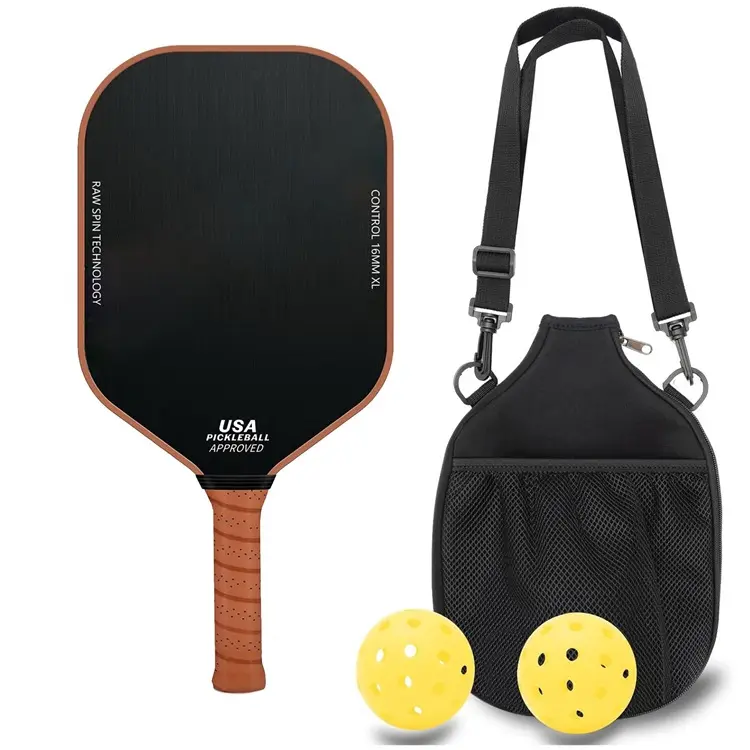Paleta de Pickleball - Superficie de Fibra de Carbono Crudo 3K vista 2