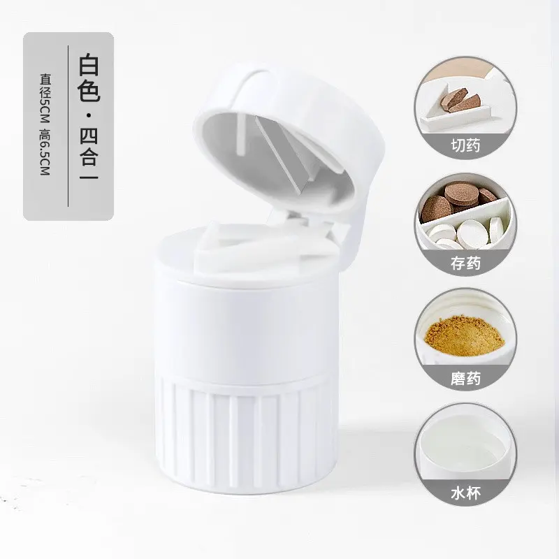 Tablettenmühle Pulver Pillenteiler 3 in 1 Tragbare Medizin-Splittbox Lager... Ansicht 4