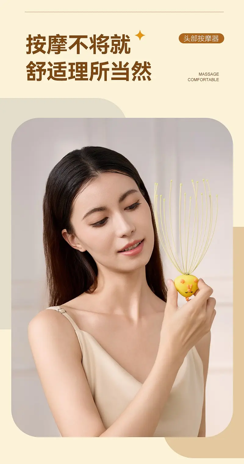 Haar-Scalp-Massagewerkzeug für Kopfmassager-Kratzer&Stresslinderer-Массажер для ... Ansicht 4