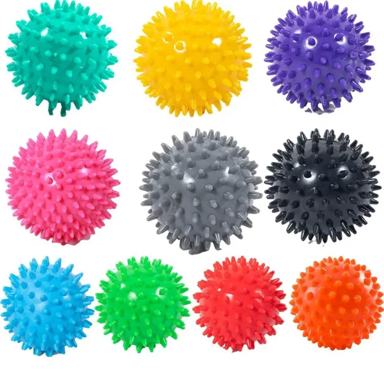 Pelota de masaje con púas duradera PVC punto de activación deporte fitness mano pie alivio del dolor vista 4