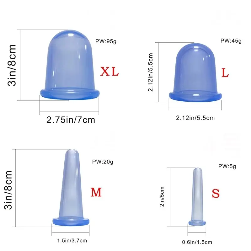 4 en 1 Boîtes de Ventouses sous Vide Amincissantes Ventouses d'Aspiration en Plastique Thérapie par Ventouses Gardez la Forme Heal... vue 3